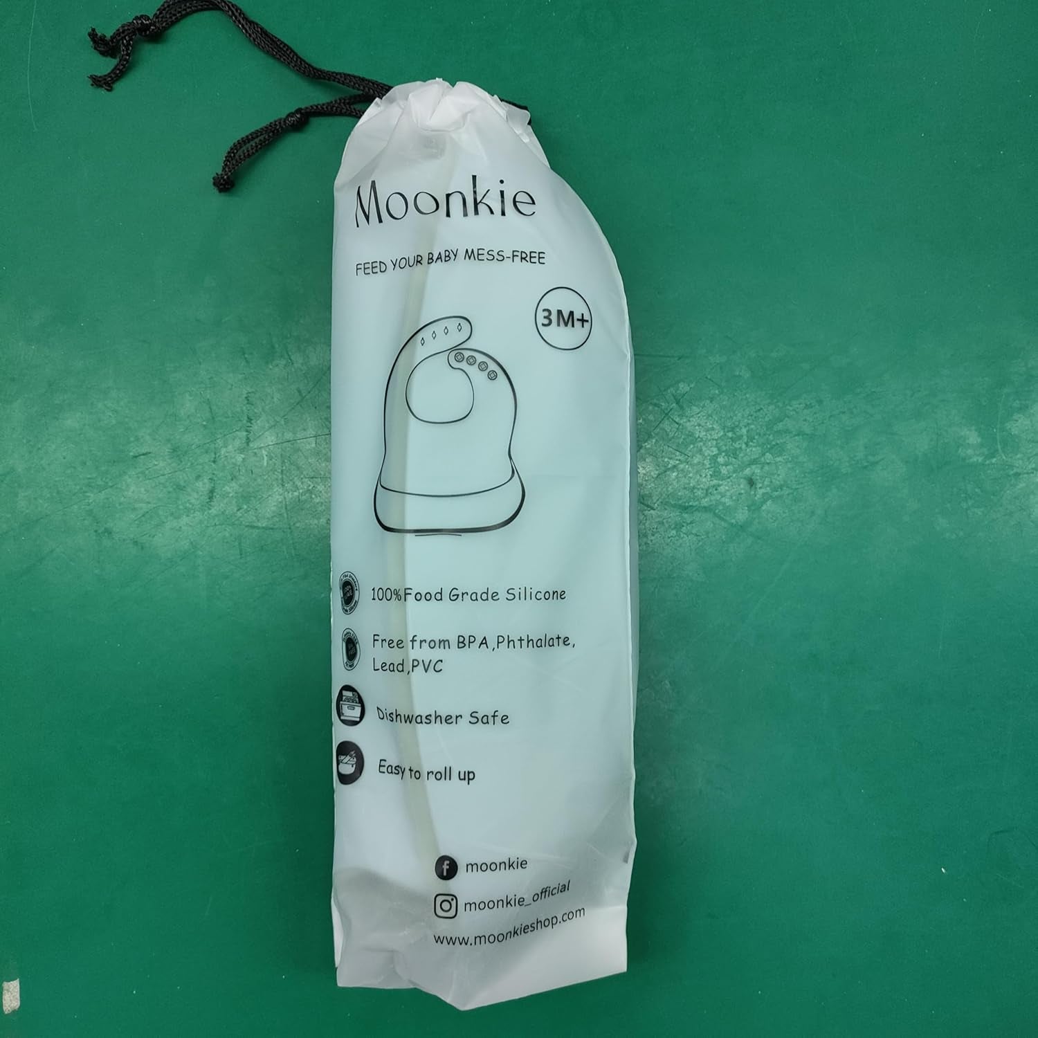 Silicone Baby Bibs Set of 2 | BPA Free Waterproof | Soft Flexible Adjustable Silicone Bibs for Babies & Toddlers(Ether/Sage)