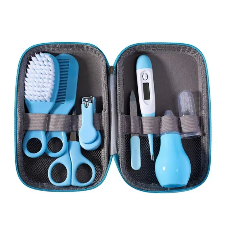 4/6/8Pcs/Set Newborn Baby Kids Nail Hair Health Care Thermometer Grooming Brush Kit Care Baby Essentials Newborn Material Safety