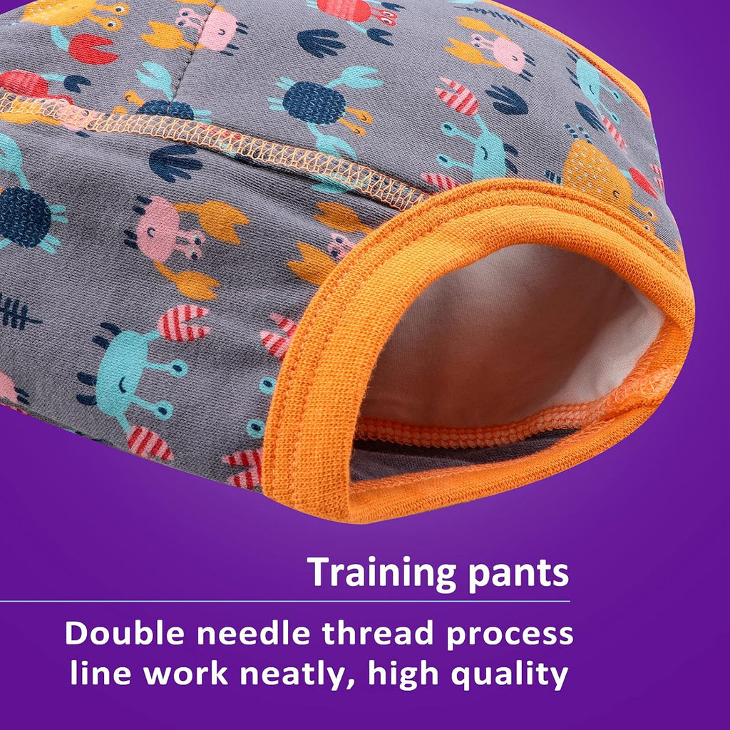 8 Packs Potty Training Pants Cotton Absorbent Training Underwear for Toddler Boy and Girls 2T-9T