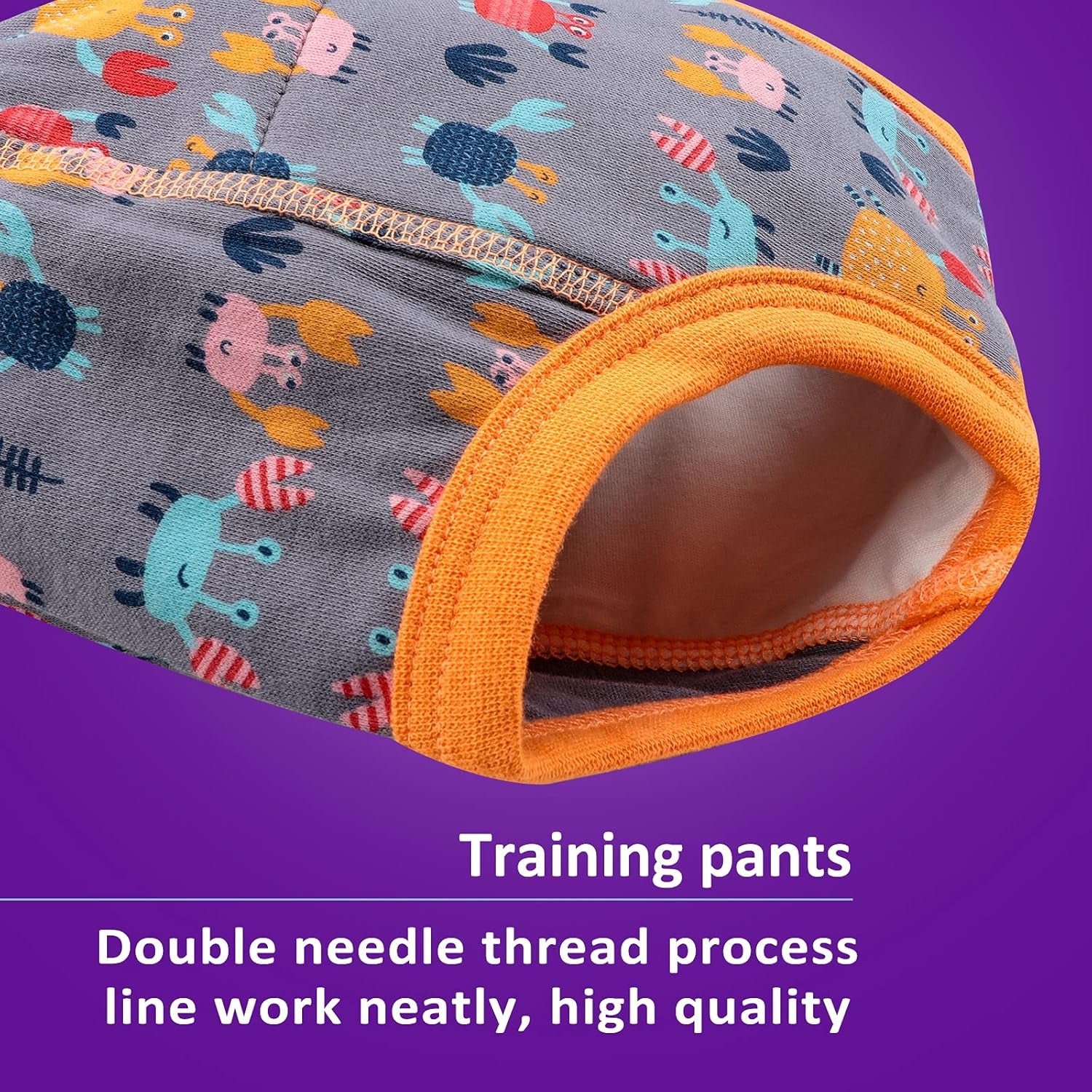 8 Packs Potty Training Pants Cotton Absorbent Training Underwear for Toddler Boy and Girls 2T-9T