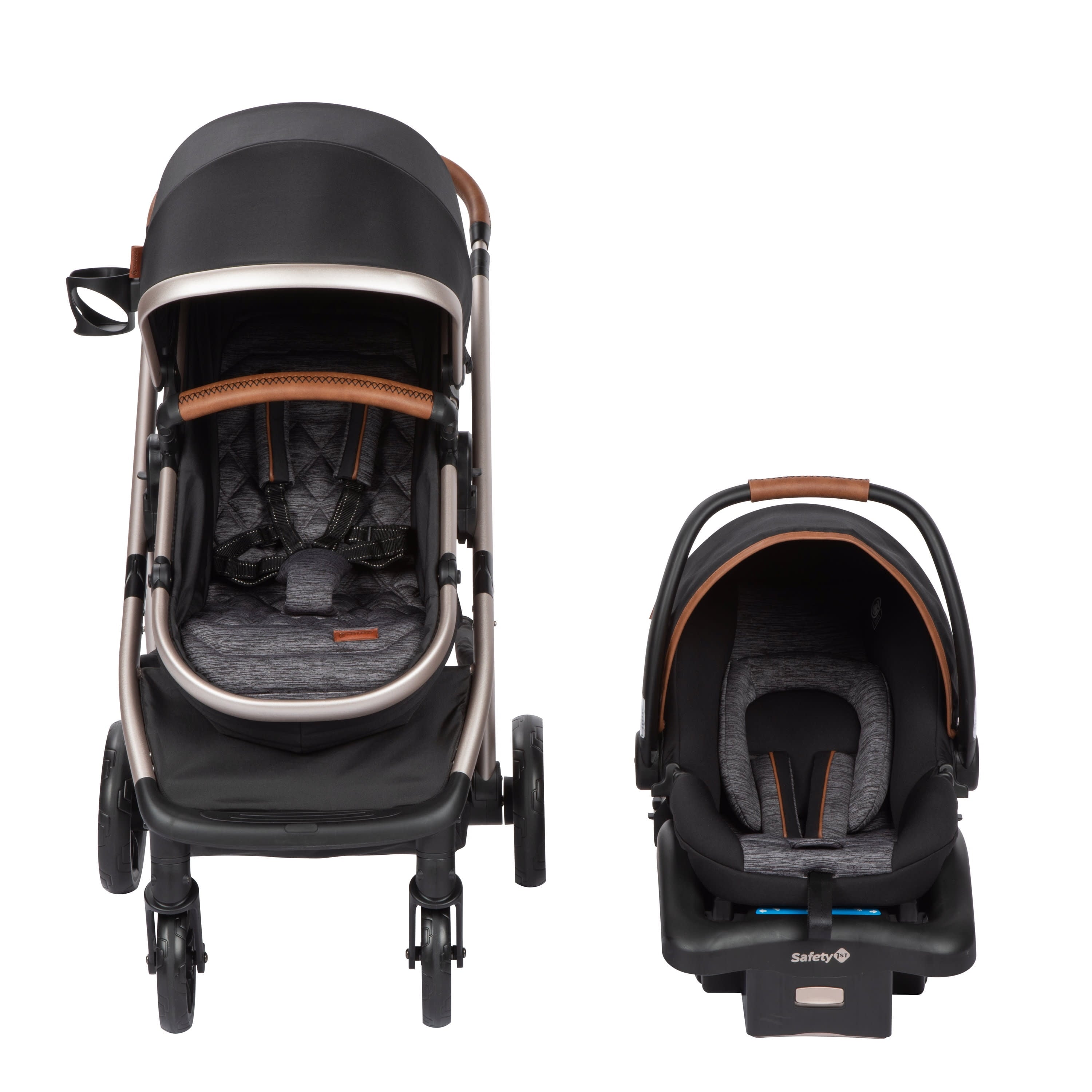 6-In-1 Modular Travel System, Black & Gold, Infant & Toddler, Unisex